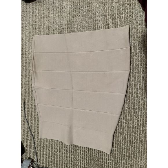 BCBGMaxazria Mini Bandage Skirt in Khaki Small Size NWT - Picture 9 of 9